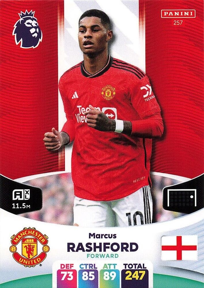 Offer Soccer Cards Marcus Rashford Manchester United Panini