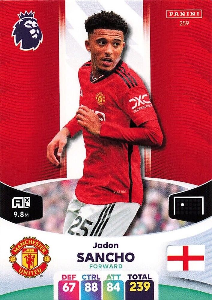 Offer Soccer Cards Jadon Sancho Manchester United Panini Adrenalyn 