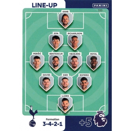 Line-Up Tottenham Hotspur 333