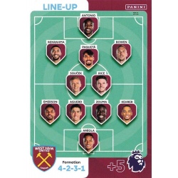 Line-Up West Ham United 351