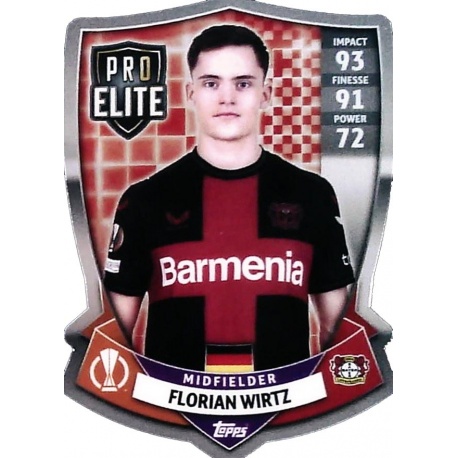 Buy Cards Florian Wirtz Bayer 04 Leverkusen Pro Elite Chrome Shield Match  Attax UCC 2023/24