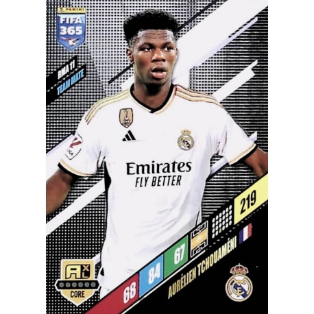 Soccer Cards Aurélien Tchouaméni Real Madrid Adrenalyn XL Fifa 365 2024