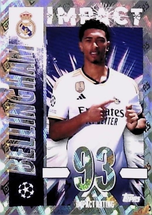 JUDE BELLINGHAM SIGNING #2 REAL MADRID CHROME THE LEAGUE EAST 2023-24  PANINI 23/