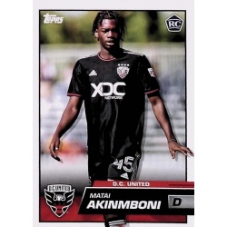 Matai Akinmboni Rookie Card D.C. United 91