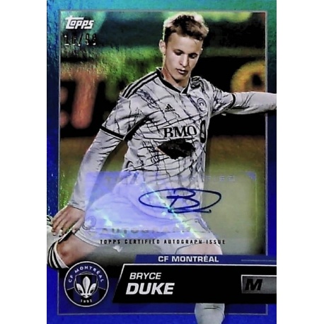 Bryce Duke Base Autographs Blue Foil 10/99 CF Montréal 159