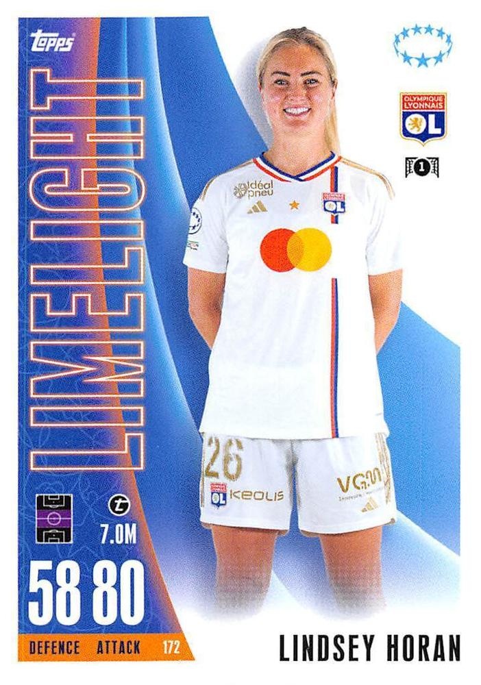 Sale Cards Lindsey Horan UWCL Limelight Match Attax Extra 2023-24