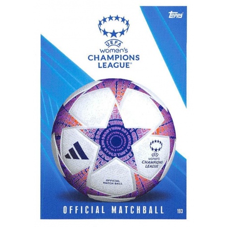 UEFA Women's Champions League Official Matchball Collector Cards 193