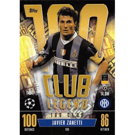 Javier Zanetti 100 Club Legends 335