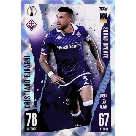 Cristiano Biraghi ACF Fiorentina Crystal Parallel 39