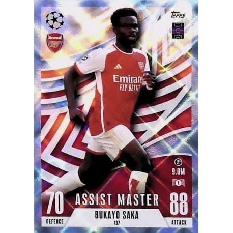 Bukayo Saka Arsenal Crystal Parallel 137