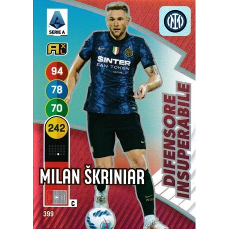 Soccer Cards Milan Škriniar Difensore Insuperabili Inter Milan ...