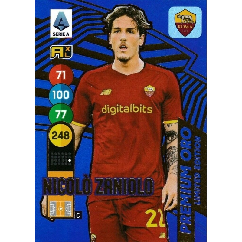 Offer Cards Nicolo Zaniolo Limited Edition Premium Oro Roma Adrenalyn ...