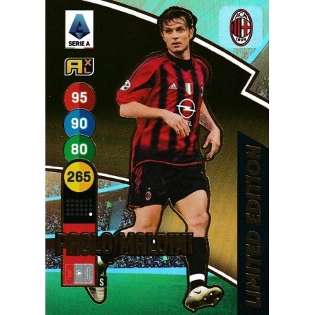 Soccer Cards Paolo Maldini Limited Edition Milan Calciatori Panini 