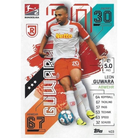 Leon Guwara 2. Bundesliga Teams Ssv Jahn Regensburg 403