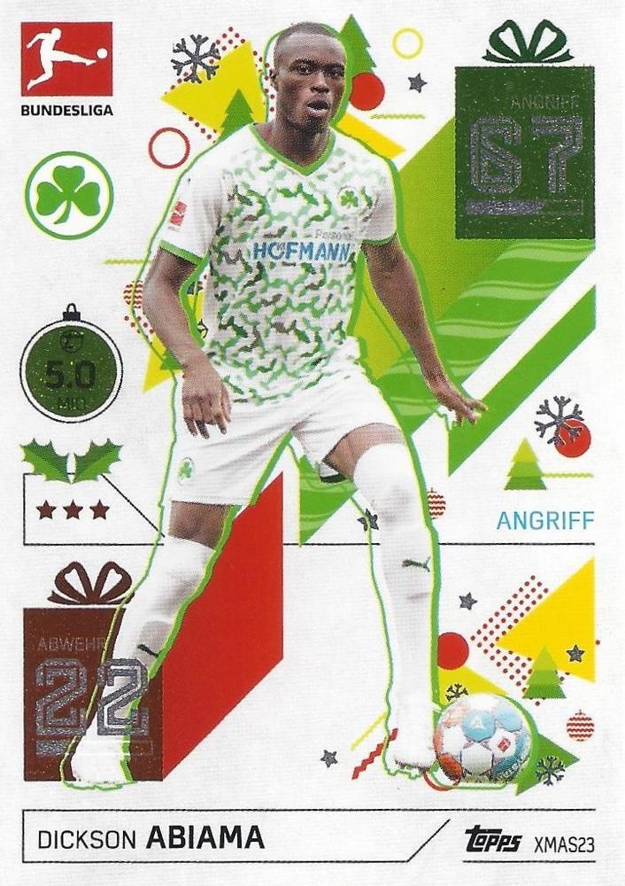 Offer Soccer Cards Dickson Abiama XMAS Cards Topps Match