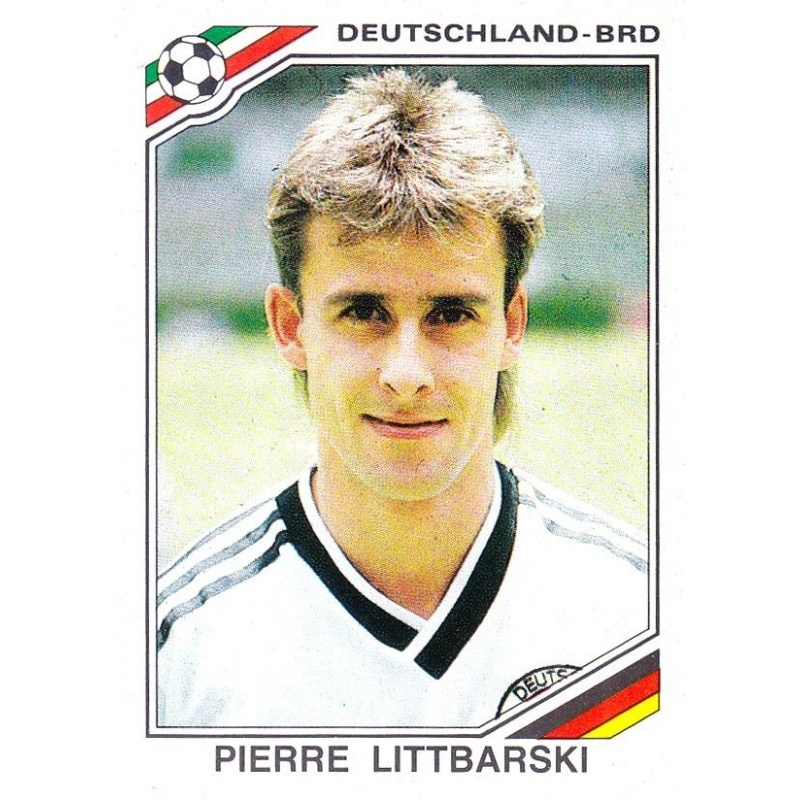 Sticker of Pierre Littbarski West Germany Panini Mexico 86