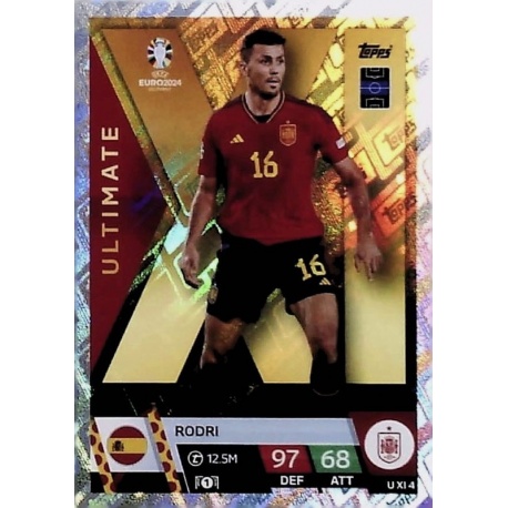 Buy Cards Rodri Ultimate XI Euro 2024 Topps