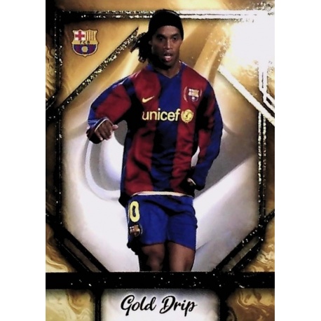 Oferta Trading Card Ronaldinho Gold Drip 2023-24 Topps FC Barcelona ...