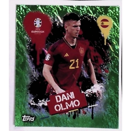 Dani Olmo Artist Spain Green Super Rare ESP 3