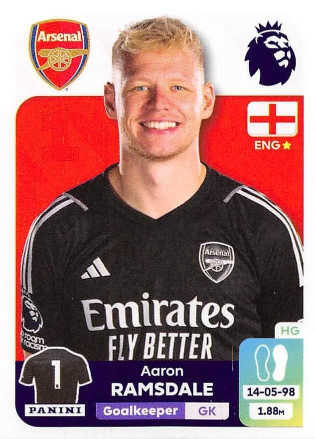 Sale Online Aaron Ramsdale Arsenal Panini Premier League 2024