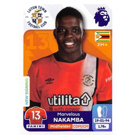 Marvelous Nakamba Luton Town 388