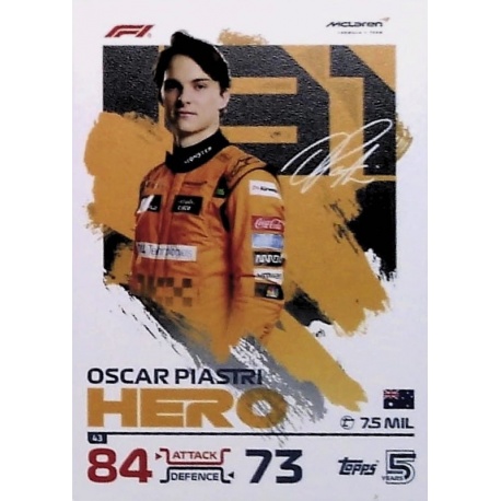 Oscar Piastri F1 Team Mclaren 43