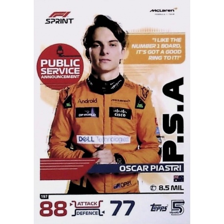 Oscar Piastri PSA 197