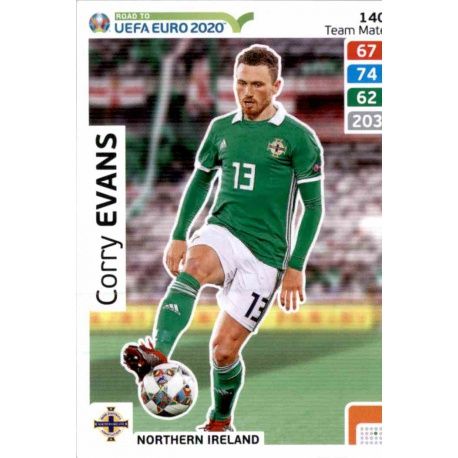 Corry Evans Northern Ireland 140 Adrenalyn XL Road To Uefa Euro 2020