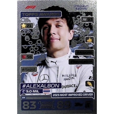 Alex Albon Most Improved Topps Awards 306