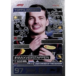 Max Verstappen Driver of the Season Topps Awards 312