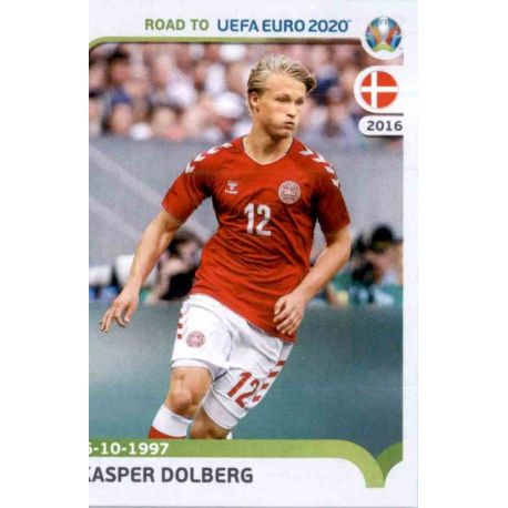 Kasper Dolberg Denmark 81 Panini Road to UEFA EURO 2020 Sticker Collection