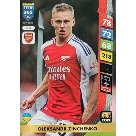 Oleksandr Zinchenko Arsenal 33