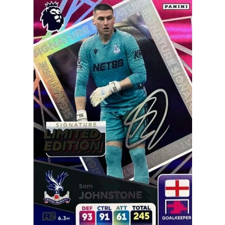 Sam Johnstone Limited Edition Printed Signature Crystal Palace