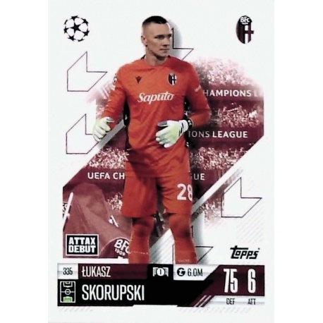 Łukasz Skorupski Attax Debut Bologna FC 1909 335