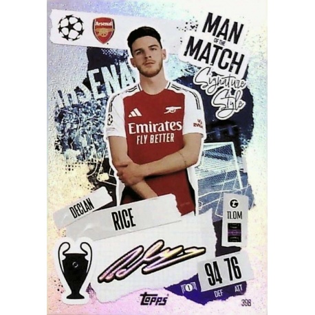 Declan Rice Man of the Match Signature Style Arsenal 398