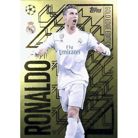 Sale Cards Cristiano Ronaldo Gold Edge Edition Real Madrid Topps Match ...