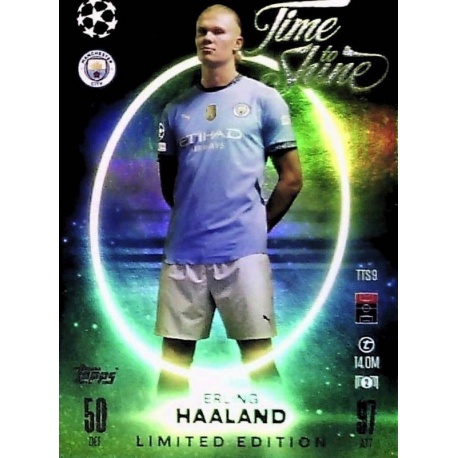 Sale Cards Erling Haaland Limited Edition - Time to Shine Manchester City  Topps Match Attax 24/25