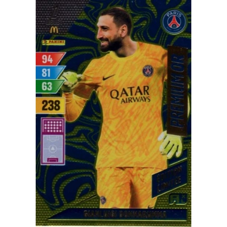 Gianluigi Donnarumma Édition Limitée Premium Or Paris Saint-Germain