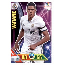 Varane Real Madrid 219 Adrenalyn XL La Liga 2016-17