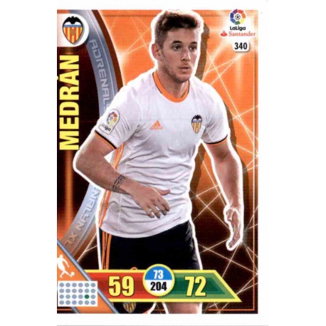 Medrán Valencia 340 Adrenalyn XL La Liga 2016-17