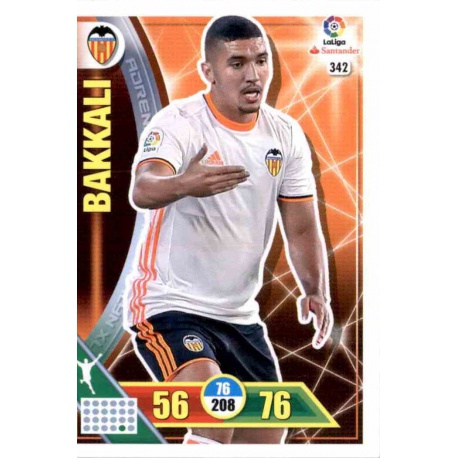 Bakkali Valencia 342 Adrenalyn XL La Liga 2016-17