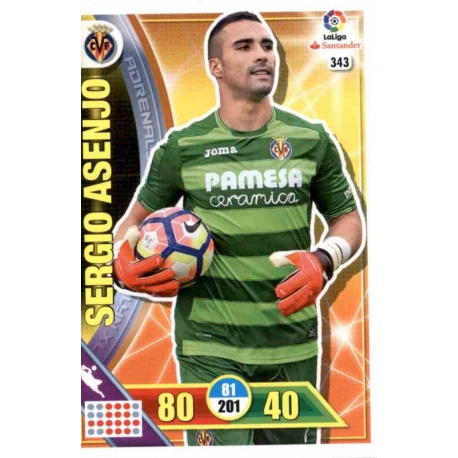 Sergio Asenjo Villarreal 343 Adrenalyn XL La Liga 2016-17