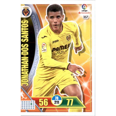 Jonathan Dos Santos Villarreal 357 Adrenalyn XL La Liga 2016-17