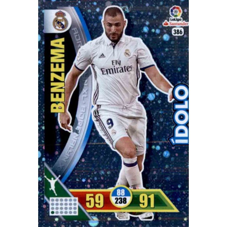 Benzema Ídolos 386 Adrenalyn XL La Liga 2016-17