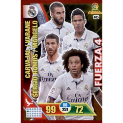 Carvajal / Varane / Sergio Ramos / Marcelo - Real Madrid Fuerza 4 405 Adrenalyn XL La Liga 2016-17