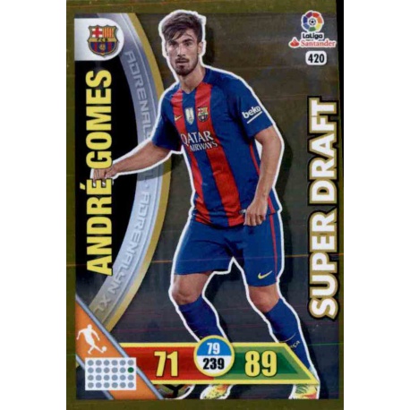 André Gomes - Barcelona Super Draft 420 Adrenalyn XL La Liga 2016-17