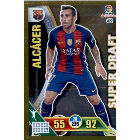 Alcácer - Barcelona Super Draft 422 Adrenalyn XL La Liga 2016-17