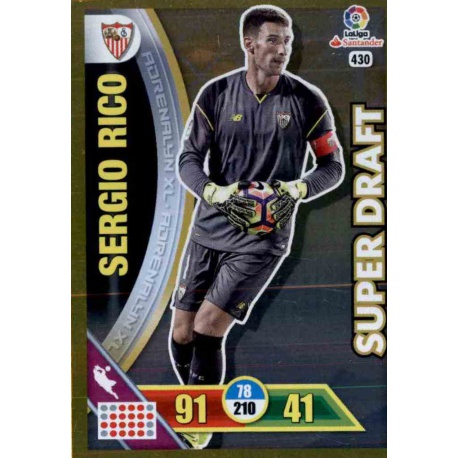 Sergio Rico - Sevilla Super Draft 430 Adrenalyn XL La Liga 2016-17