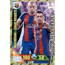 Mascherano / Sergio Busquets - Barcelona Dúos Imparables 435 Adrenalyn XL La Liga 2016-17