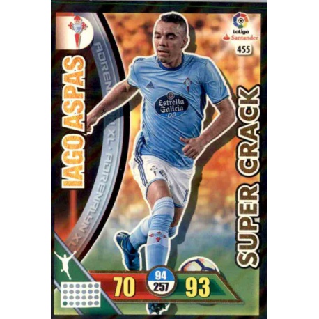 Iago Aspas - Celta Súper Cracks 455 Adrenalyn XL La Liga 2016-17